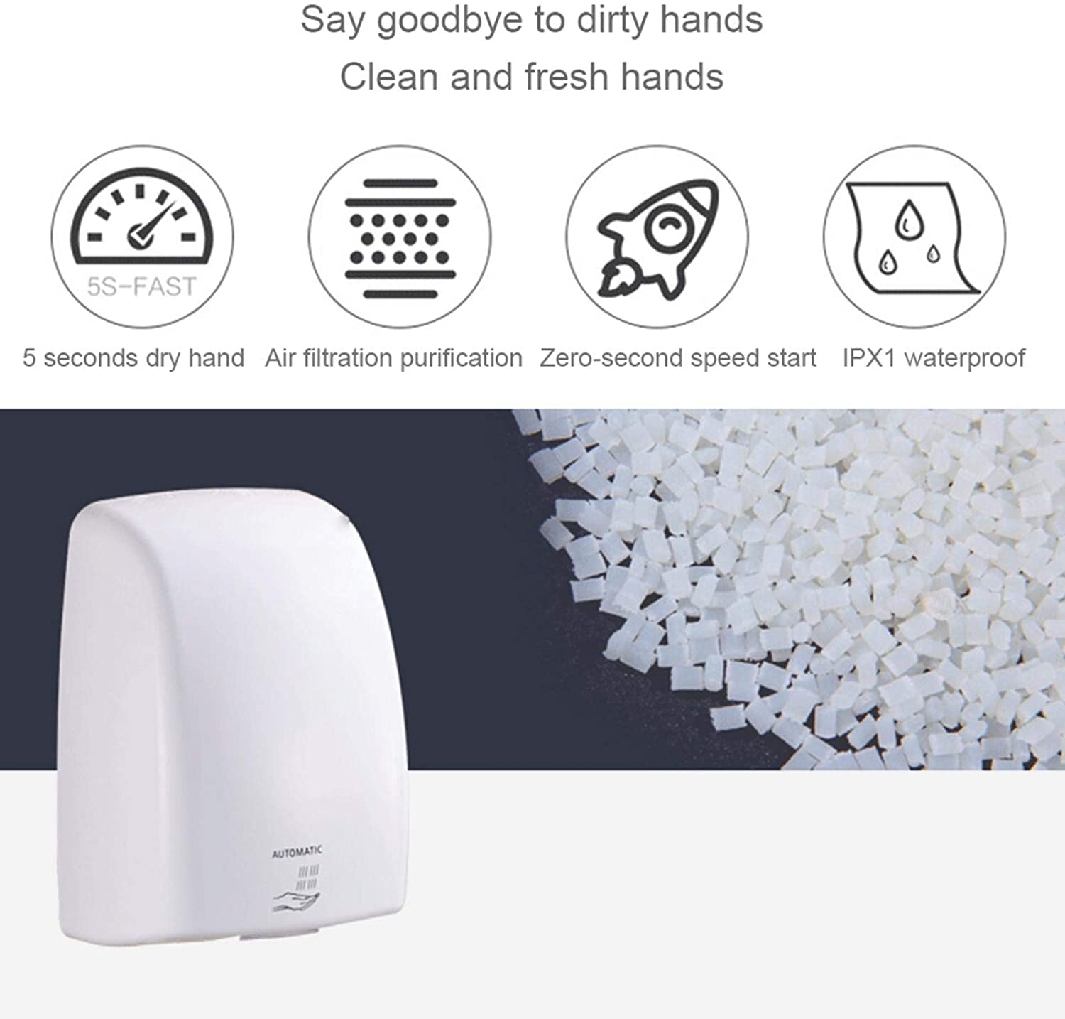 Amazon.co.jp: ハンドドライヤー 電気自動 誘導乾燥機ジェット